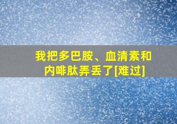 我把多巴胺、血清素和内啡肽弄丢了[难过]